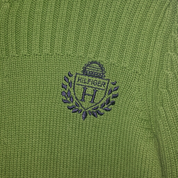 Tommy Hilfiger Green 1/2 Zip Collar Sweater - Picture 6 of 11